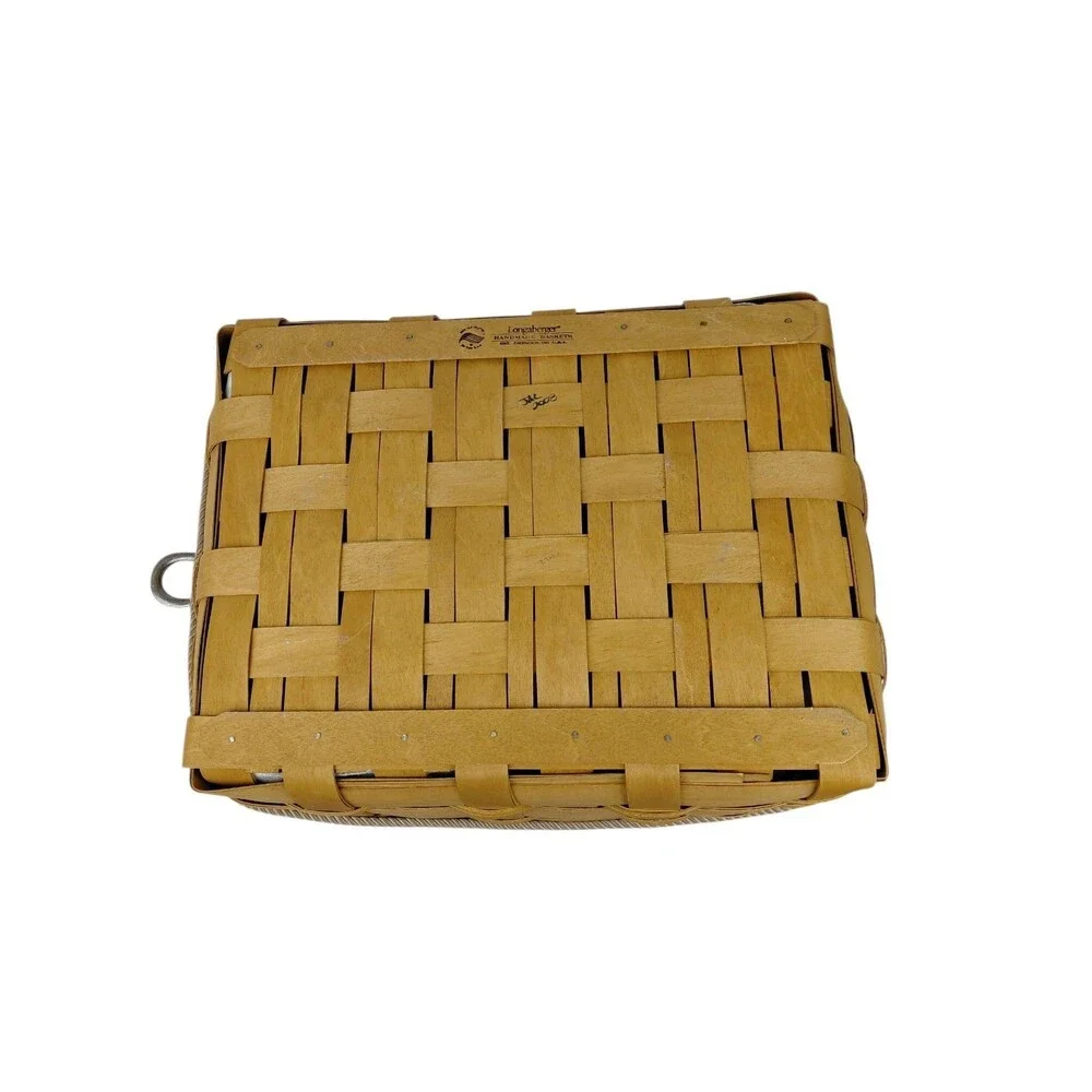 Longaberger 2007 Angled Basket w/protector & Botanical Fields Liner